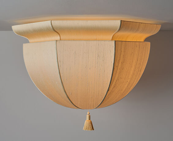 An alternative image of Lantern Demi Flush Mount Large in use